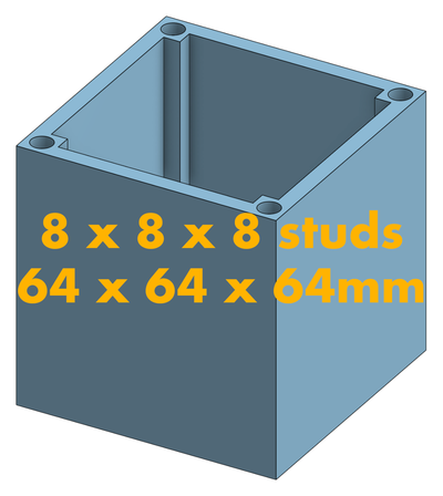 modüler lego tepsi 8x8x8 çiviler by faumebuilds araçlar organizatörler depolama çöp kutusu manyetik parametreli sıralama çeşit vuruş kafes istiflenebilir organizasyon kutu hobi 3d print model - Mito3D