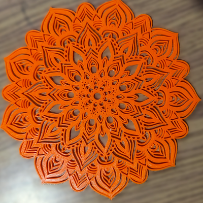 mandala single color wall art 4 by omegapoint household decor fun easy 3d print model - Mito3D