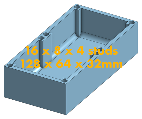 modüler lego tepsi 8x16x4 çiviler by faumebuilds araçlar organizatörler depolama çöp kutusu manyetik parametreli sıralama çeşit vuruş kafes istiflenebilir organizasyon kutu hobi 3d print model - Mito3D