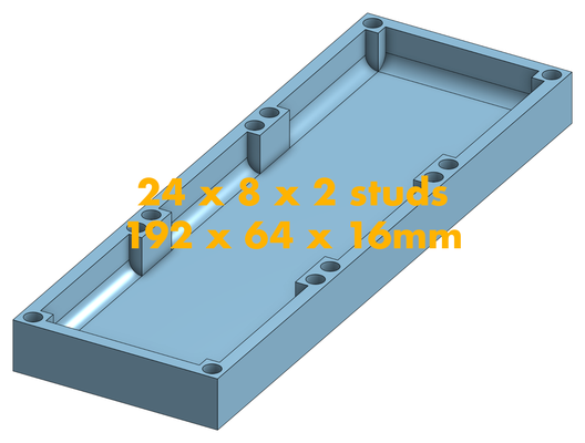 modüler lego tepsi 8x24x2 çiviler by faumebuilds araçlar organizatörler depolama çöp kutusu manyetik parametreli sıralama çeşit vuruş kafes istiflenebilir organizasyon kutu hobi 3d print model - Mito3D