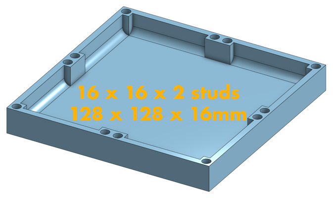 modüler lego tepsi 16x16x2 çiviler by faumebuilds araçlar organizatörler depolama çöp kutusu manyetik parametreli sıralama çeşit vuruş kafes istiflenebilir organizasyon kutu hobi 3d print model - Mito3D