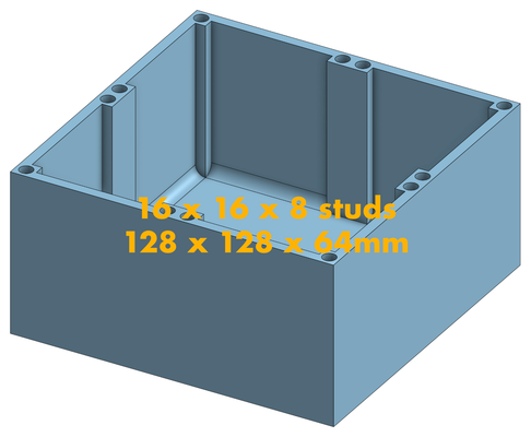 modüler lego tepsi 16x16x8 çiviler by faumebuilds araçlar organizatörler depolama çöp kutusu manyetik parametreli sıralama çeşit vuruş kafes istiflenebilir organizasyon kutu hobi 3d print model - Mito3D