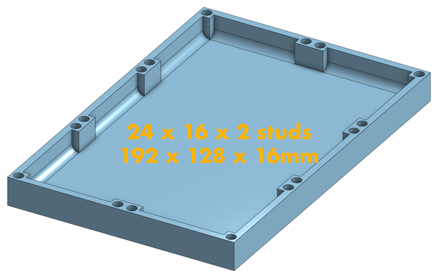 modüler lego tepsi 16x24x2 çiviler by faumebuilds araçlar organizatörler depolama çöp kutusu manyetik parametreli sıralama çeşit vuruş kafes istiflenebilir organizasyon kutu hobi 3d print model - Mito3D