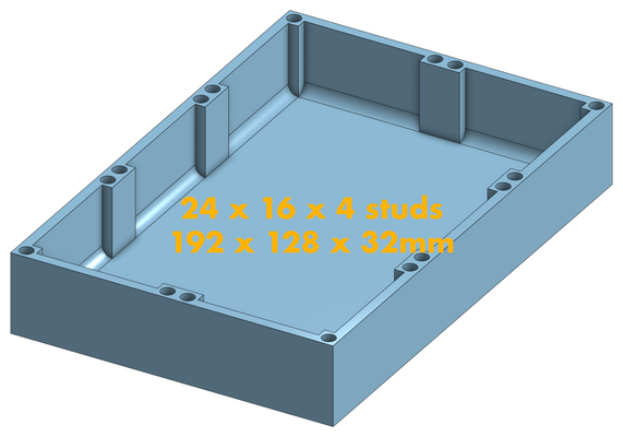 modüler lego tepsi 16x24x4 çiviler by faumebuilds araçlar organizatörler depolama çöp kutusu manyetik parametreli sıralama çeşit vuruş kafes istiflenebilir organizasyon kutu hobi 3d print model - Mito3D