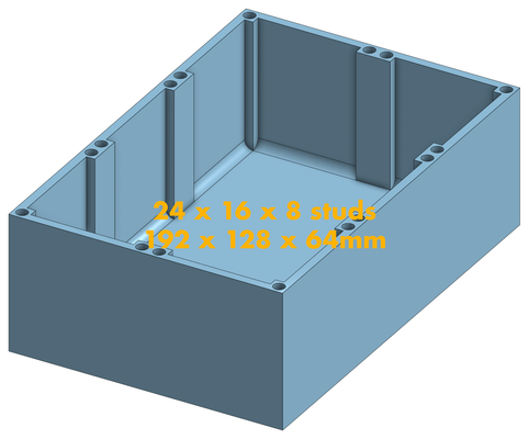 modüler lego tepsi 16x24x8 çiviler by faumebuilds araçlar organizatörler depolama çöp kutusu manyetik parametreli sıralama çeşit vuruş kafes istiflenebilir organizasyon kutu hobi 3d print model - Mito3D