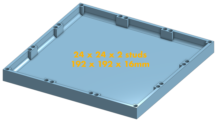 modüler lego tepsi 24x24x2 çiviler by faumebuilds araçlar organizatörler depolama çöp kutusu manyetik parametreli sıralama çeşit vuruş kafes istiflenebilir organizasyon kutu hobi 3d print model - Mito3D