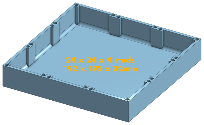 modüler lego tepsi 24x24x4 çiviler by faumebuilds araçlar organizatörler depolama çöp kutusu manyetik parametreli sıralama çeşit vuruş kafes istiflenebilir organizasyon kutu hobi 3d print model - Mito3D