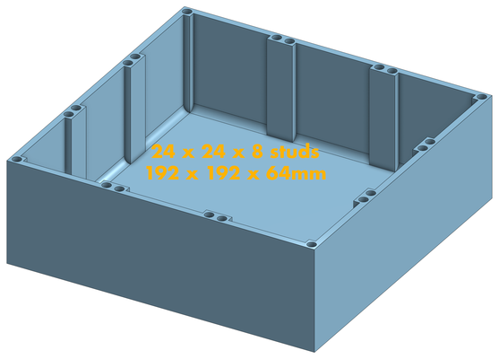 modüler lego tepsi 24x24x8 çiviler by faumebuilds araçlar organizatörler depolama çöp kutusu manyetik parametreli sıralama çeşit vuruş kafes istiflenebilir organizasyon kutu hobi 3d print model - Mito3D