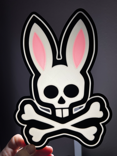 psycho bunny lightbox by marky3d art signs & logos clothing brand zombie night light 3d print model - Mito3D