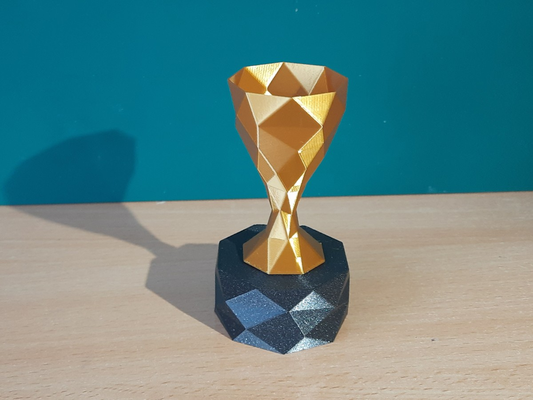 minimalistic lowpoly trophy base vase mode by drjones art models chalice cup 3d print model - Mito3D