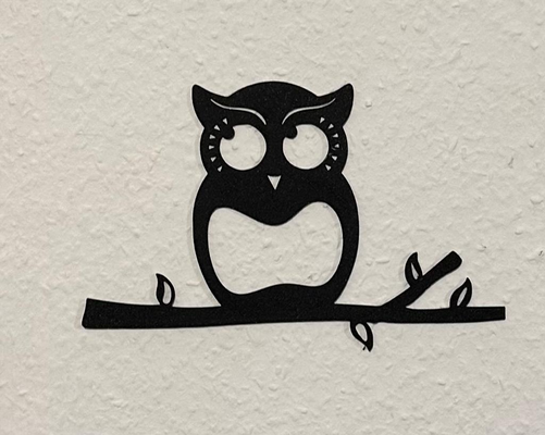 owl wallart by chrizzo art 2d 2dart 3d print model - Mito3D