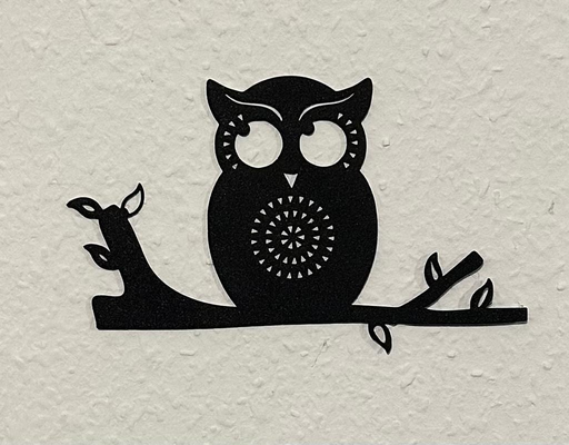 owl wallart 2 by chrizzo art 2d 2dwallart 3d print model - Mito3D