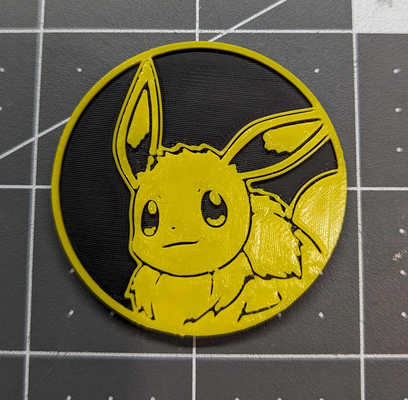 eevee pokemon coin by joeythatoneguy toys & games characters 3d print model - Mito3D