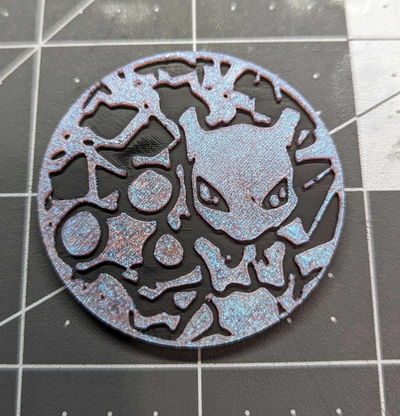 mewtwo pokemon coin classic style by joeythatoneguy toys & games characters 3d print model - Mito3D