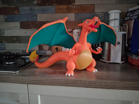 charizard multipart by alessandro zamagna2 jouets jeux personnages pokémon anime japon figure sculpture jouet feu dragon dessin animé cendre pikachu 3d print model - Mito3D