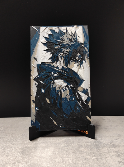 sasuke fanart naruto 4 couleurs filament peinture forge chapeaux by origoworld3d art modèles shippuden manga ams couleur mmu multicolore multicolor3dprint bambulab 3d print model - Mito3D