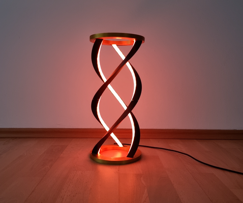 glowing spiral lamp by basti85 art models led ws2812b wow glow 3d print model - Mito3D