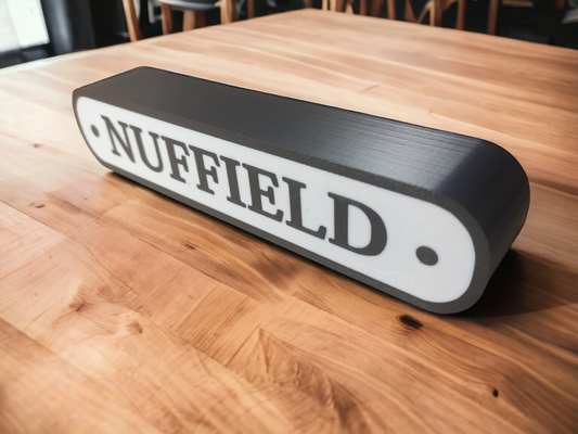 nuffield tractor logo lightbox by rd3dprints art signs & logos vintage classic 3d print model - Mito3D