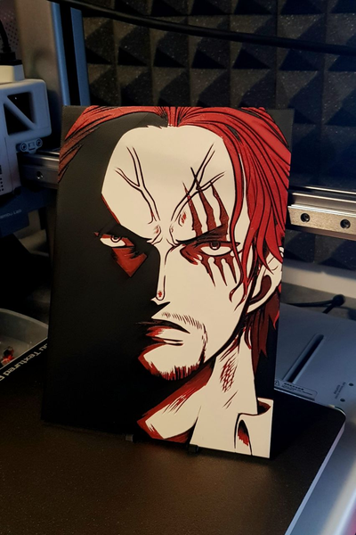 shanks hueforge by zamby 3d art models one piece red 3d print model - Mito3D