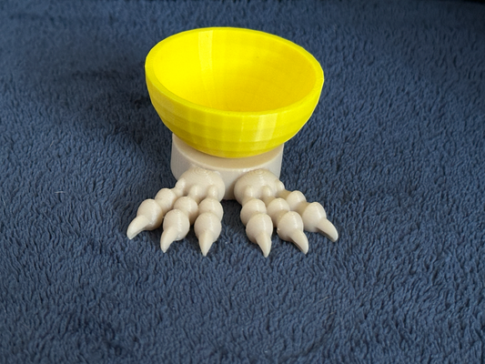 dinosaur foot eggcup by inkosi3d household decor dinoasaur dino egg cup 3d print model - Mito3D