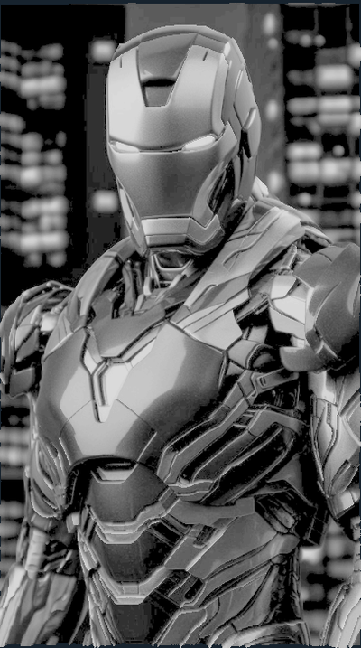 iron men marvel hueforge by wall art 3d 2d decor 3d print model - Mito3D