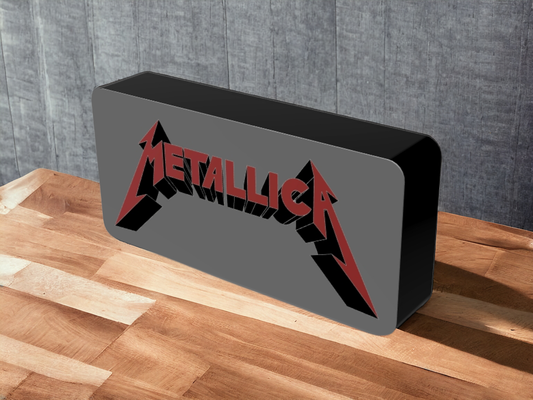 metallica logotipo caixa luz by rd3dprints arte sinais logotipos ligthbox metal pesado 3d print model - Mito3D