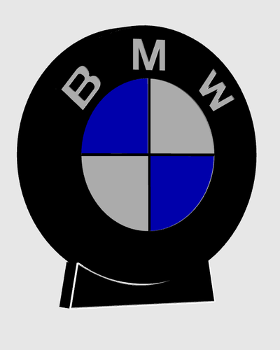 bmw logo lightbox ams or by gobbo domestico arredamento 3d print model - Mito3D