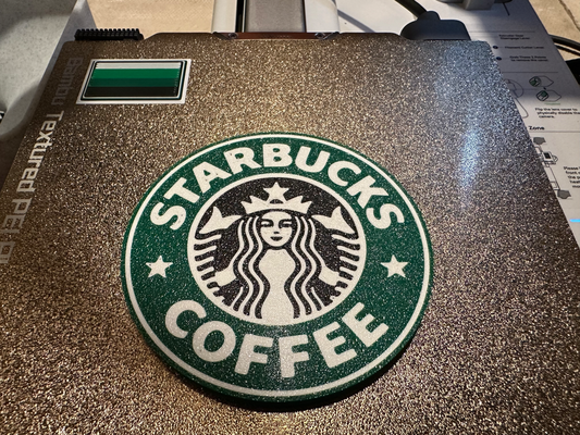 starbucks coaster by wayne art panneaux logos café 3d print model - Mito3D