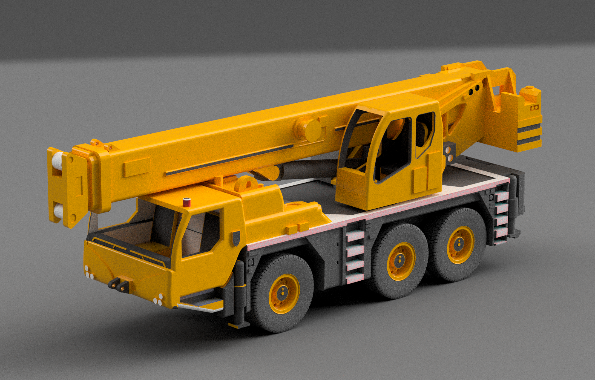 liebherr ltm1060 mobile crane pleinement 3d imprimable by mikolaj mazik éducation ingénierie chat exploitation minière grue modèle arduino moteur servo roue construction equipement équipement camion ams voiture 3D print model - Mito3D