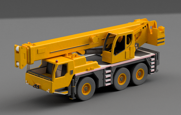 liebherr ltm1060 mobile crane- fully 3d printable by mikolajmazik education engineering cat mining crane model arduino motor servo wheel construction equipement equipment truck ams car 3d print model - Mito3D