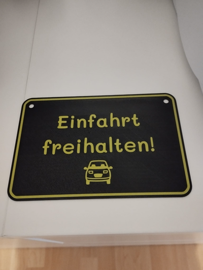 schild einfahrt freihalten by kunst zeichen logos auto maler einfahrtfreihalten 3d print model - Mito3D