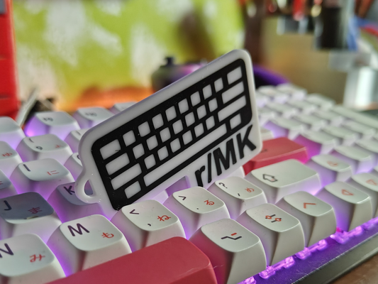 llavero mecánico teclado aficionados r mk ams by m holicky arte señales logos llave accesorio diseño teclados mmu doble color dualcolor 3d print model - Mito3D