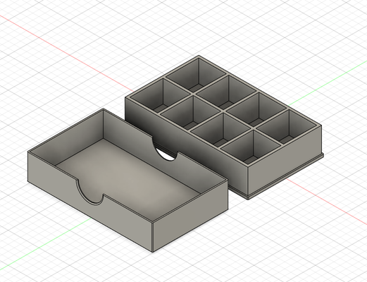 8 fach sortierbox deckel by zargrom werkzeuge veranstalter 3d print model - Mito3D