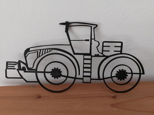 claas xerion silhouette wallart by pathfinder 133 art signs & logos 3d print model - Mito3D