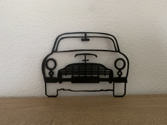 erstaunen martin db 5 silhouette wandkunst james bindung 007 by pfadfinder 133 kunst zeichen logos wagen bond 3d print model - Mito3D