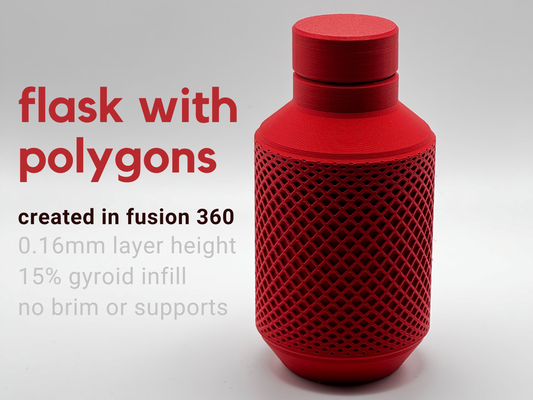 flask polygons by h3li0 household decor pattern polygon 3d print model - Mito3D