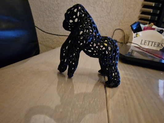 voronoi gorille remixé by mkersjes art modèles animal 3d print model - Mito3D