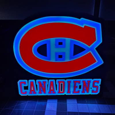 montreal ch-canadiens lightbox by bbougie3d household decor canadiens sports 3d print model - Mito3D