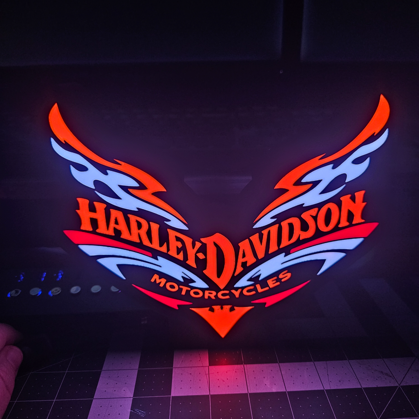 harley davidson hafif kutu by bbougie3d ev halkı dekor 3D print model - Mito3D