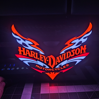 harley davidson caja ligera by bbougie3d casa decoración 3d print model - Mito3D