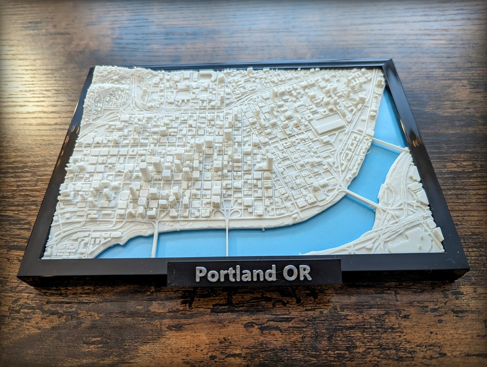 portland oregon 3d minyatür by jarvijar minyatürler mimari or amerika birleşik devletleri kent şehir manzarası arazi coğrafya mini model harita kereste topografya görülecek yer dönüm noktası sıra aksesuarlar 3D print model - Mito3D