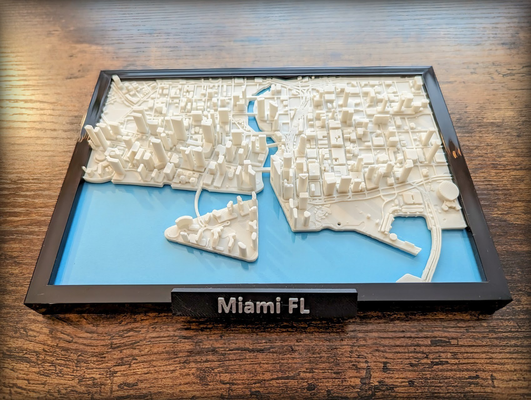 miami florida 3d miniatura by jarvijar miniaturas arquitetura fl eua cidade paisagem urbana mini terreno geografia modelo marco panorama marcos topografia quadro armação faça calor 3d print model - Mito3D