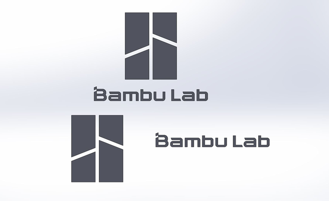 bambu laboratoire logo friand dxf étape stl œuvres solides by canard 3d imprimante accessoires bambulab bamb tête a1 mini bambulablogo modèle 3d print model - Mito3D