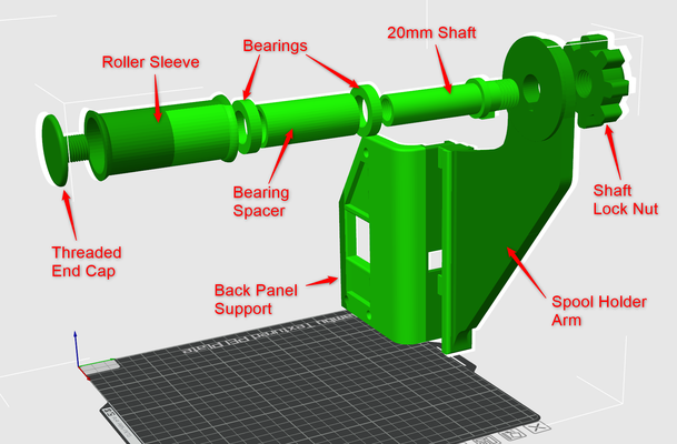 einfach filament spule walze bambu labor p1p p1s x1 drucker by keithj1207 3d zubehör 3d print model - Mito3D