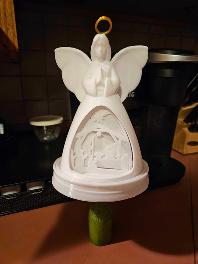 stflix engel baumkrone base zubehörteil only see by abonnieren haushalt feierlichkeiten weihnachtsengel weihnachten zubehör 3d print model - Mito3D