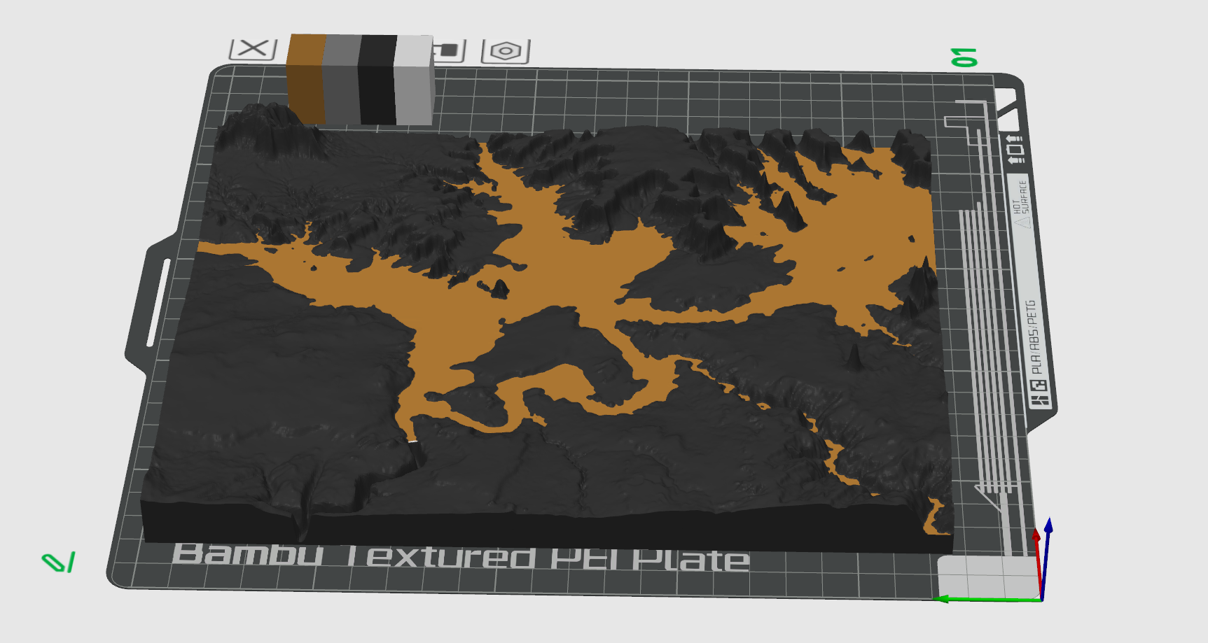 süd see powell topo by abonnieren kunst modelle topograph karte cool topografisch topographisch 3D print model - Mito3D