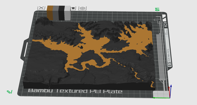 süd see powell topo by abonnieren kunst modelle topograph karte cool topografisch topographisch 3d print model - Mito3D