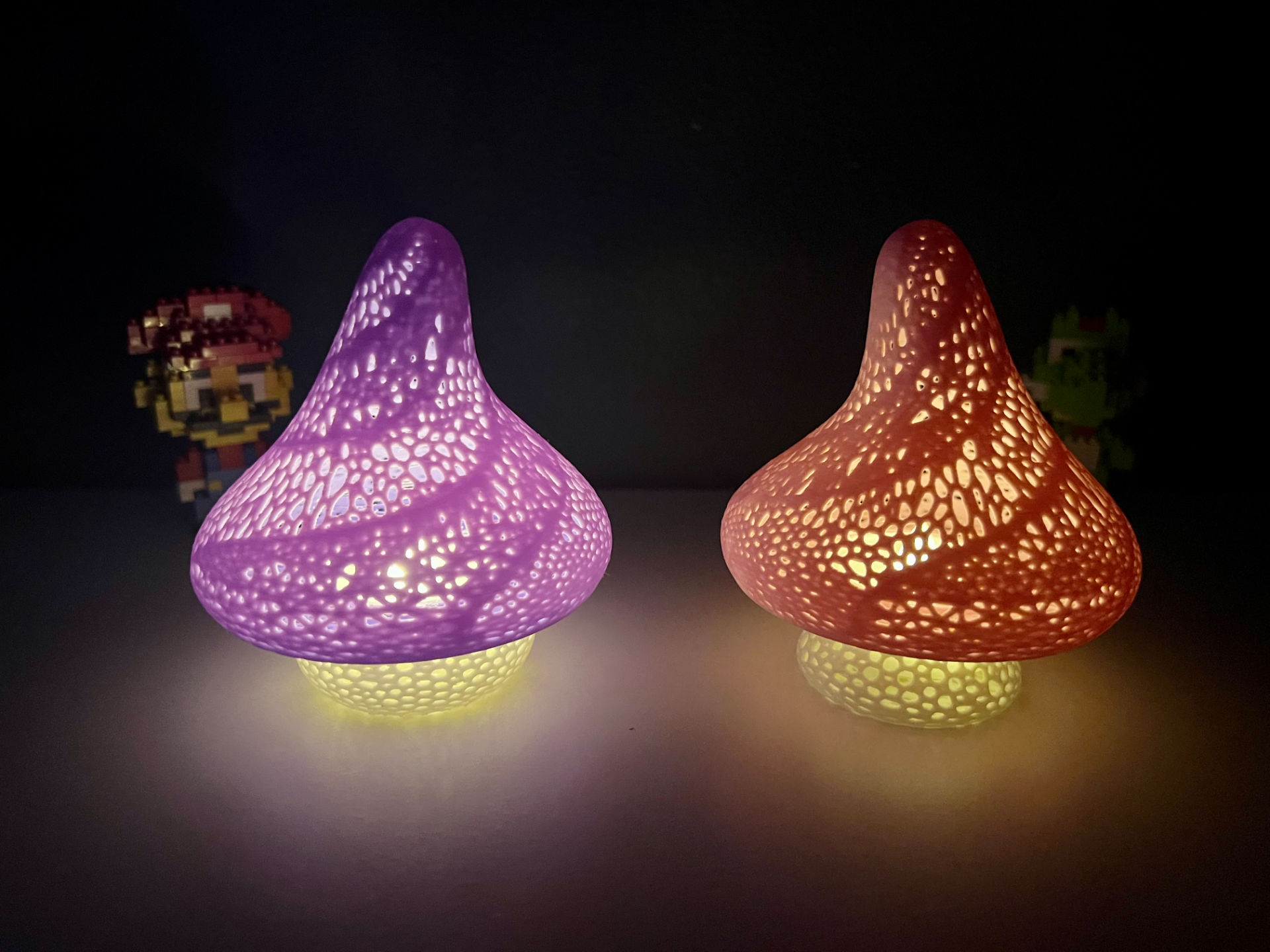 stumpf pilz lampe 2 by nukddd kunst modelle tee licht dekor funktional 3D print model - Mito3D