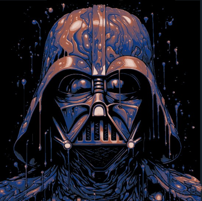 darth vader estrela guerras trippy forja chapéus 4 cor impressão by packnsnap arte 2d 2dart multicolorido 3d print model - Mito3D