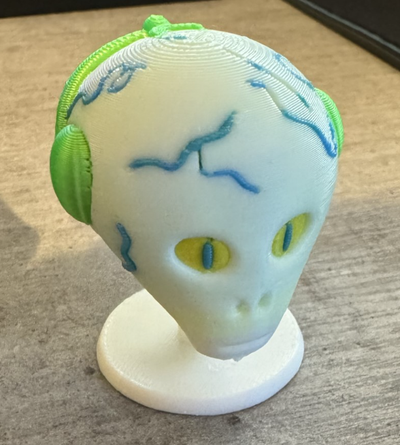 alien head by jimmy b miniatures creatures a1 mini 3d print model - Mito3D